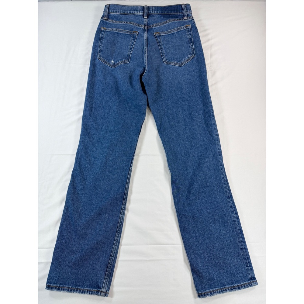 Abercrombie & Fitch Ankle Straight Ultra High Rise Distressed Jeans Blue 29 8XL - Picture 2 of 8